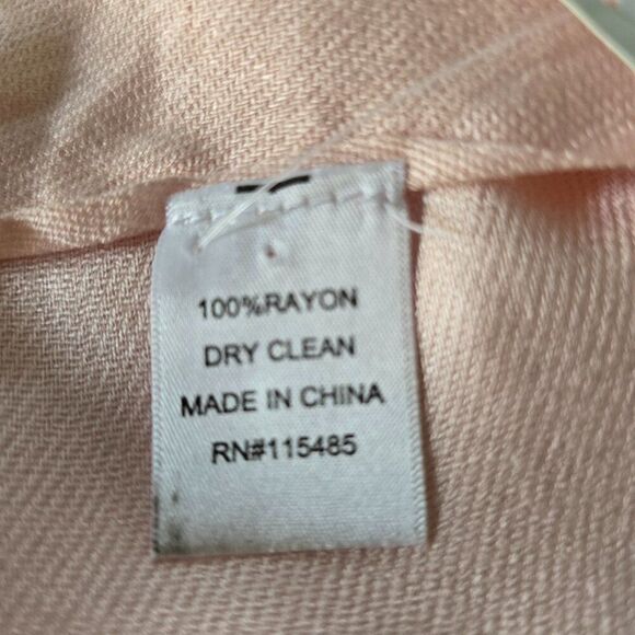 Isa & Stef Womens Shawl Fringe Wrap Scarf 78 x 27 Pale Rose Quartz Color - Picture 7 of 7